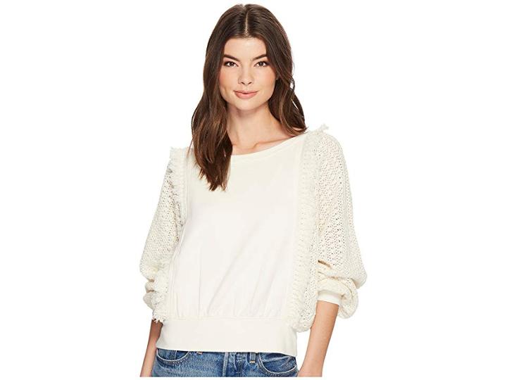 Free People Faff Fringe Pullover (ivory) Women's Clothing