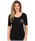 Aventura Clothing Delaney Elbow Sleeve (black) Women's T Shirt
