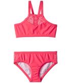 Seafolly Kids Summer Essentials Apron Tankini Set (little Kids/big Kids) (jewel Coral) Girl's Swimwear Sets