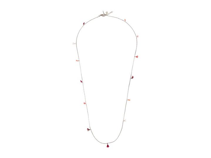 Shashi Lilu Chain Necklace With Multicolor Tassels (white/gold/multicolored Tassels) Necklace