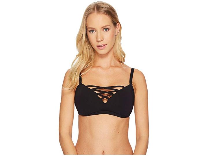 Seafolly Active Dd Bralette Top (black) Women's Swimwear