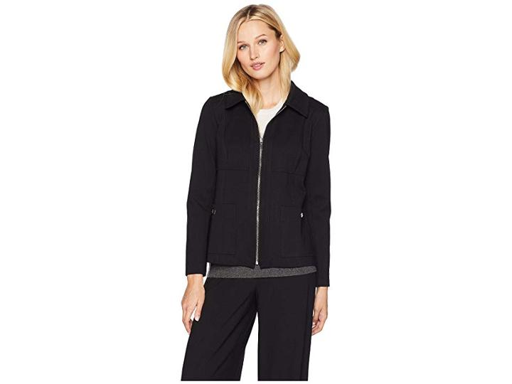 Tribal Long Sleeve Zip Front Jacket (black) Women's Coat