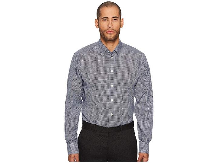 Eton Contemporary Fit Print Shirt (navy) Men's Clothing