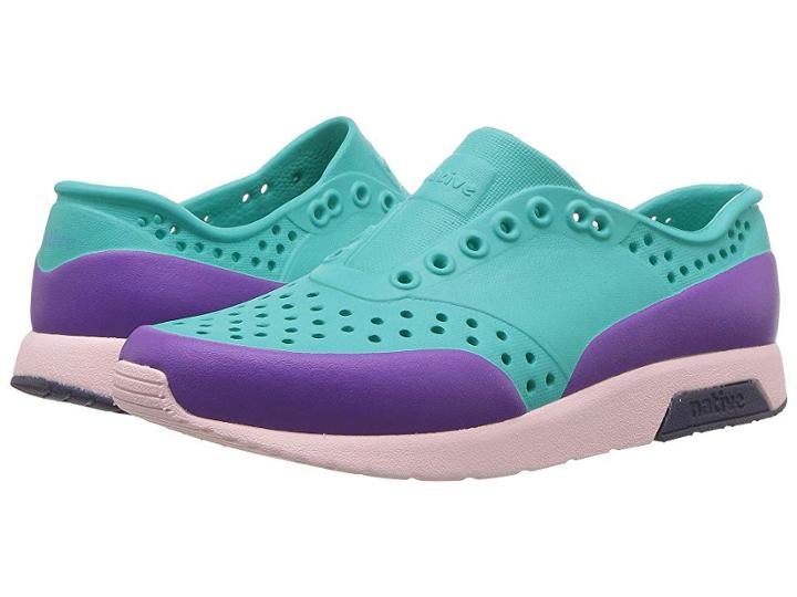 Native Kids Shoes Lennox Block (little Kid) (glacier Green/cold Pink/regatta Blue/starfish Block) Girls Shoes