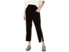 Nevereven Stretch Velvet Slit Side Track Pants (caviar) Women's Casual Pants