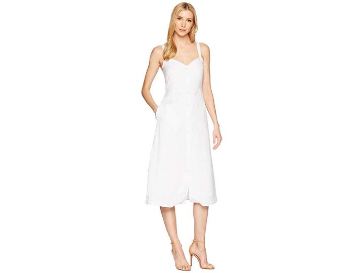 Lucky Brand Button Through Dress (lucky White) Women's Dress
