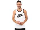 Nike Ace Logo Tank Top (white/black/black) Men's Sleeveless