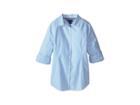 Tommy Hilfiger Kids Ithica Stripe Shirt (big Kids) (azure Blue) Girl's Clothing