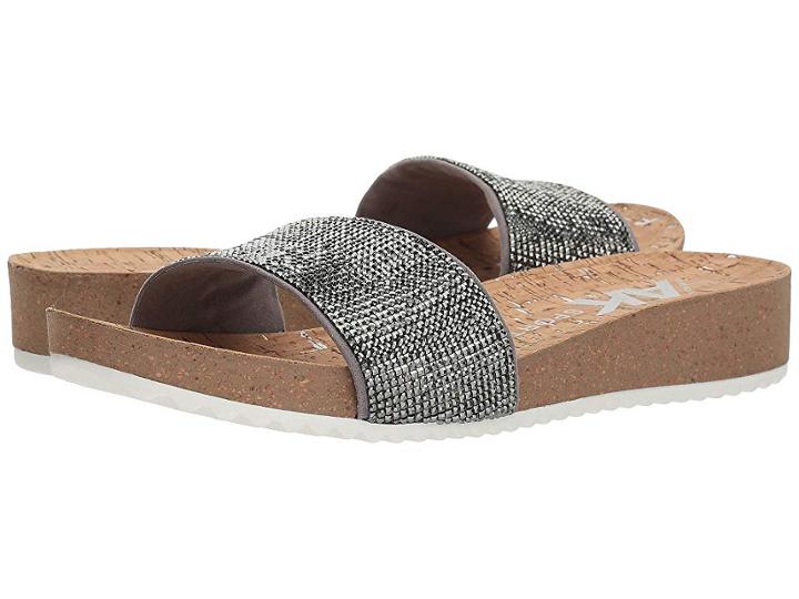 Anne Klein Qtee (light Pewter/light Pewter Synthetic) Women's Sandals