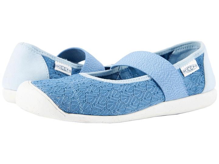 Keen Sienna Mj Canvas (provincial Blue/sterling Blue) Women's Flat Shoes