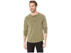 Lucky Brand Long Sleeve Henley Tee (ivy Green) Men's T Shirt