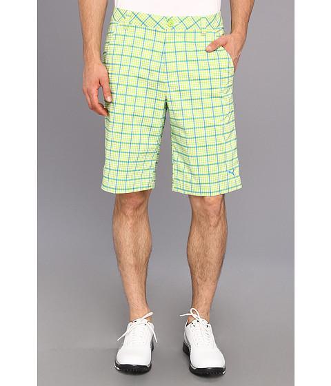 Puma Golf Plaid Tech Short (lime Green) Men's Shorts