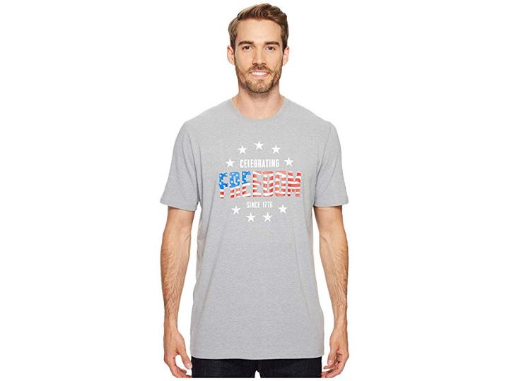 Under Armour Freedom Independence Graphic Tee (steel Light Heather/white) Men's T Shirt