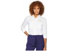 Lauren Ralph Lauren Bullion-patch Poplin Shirt (white) Women's Clothing