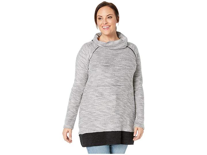 Aventura Clothing Plus Size Shaylee Tunic (black) Women's Long Sleeve Pullover