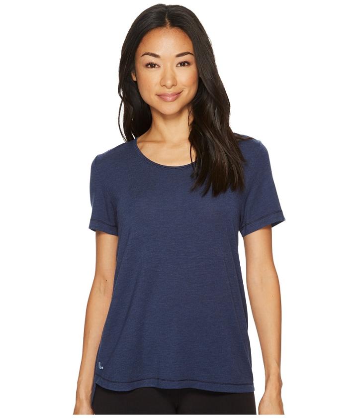 Lole Xandra Top (mirtillo Blue Heather) Women's Short Sleeve Pullover