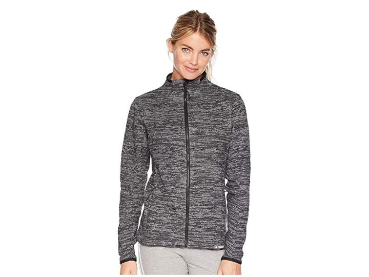 Adidas Outdoor Knit Fleece (dark Grey Heather) Women's Fleece