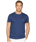 Lacoste Short Sleeve Pima Crew Neck Tee (nocturne Blue Chine) Men's T Shirt