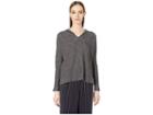 Eileen Fisher Hooded Box-top (charcoal) Women's Sweater
