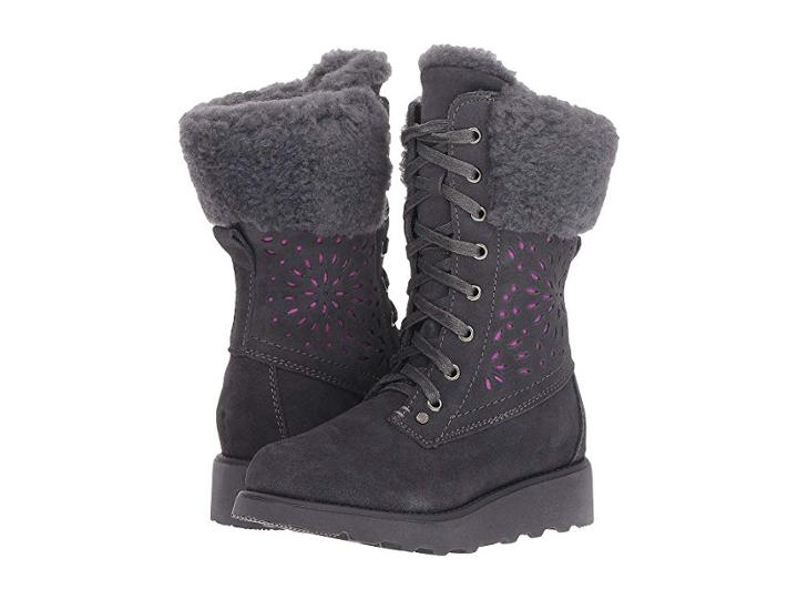 Bearpaw Kids Kylie (little Kid/big Kid) (charcoal) Girls Shoes