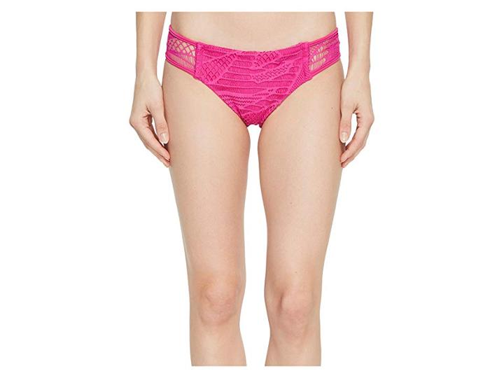 Luli Fama El Carnaval Sides Crochet Full Bikini Bottom (fuchsia) Women's Swimwear