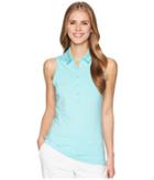 Under Armour Golf Zinger Sleeveless Polo (tropical Tide/white/tropical Tide) Women's Sleeveless