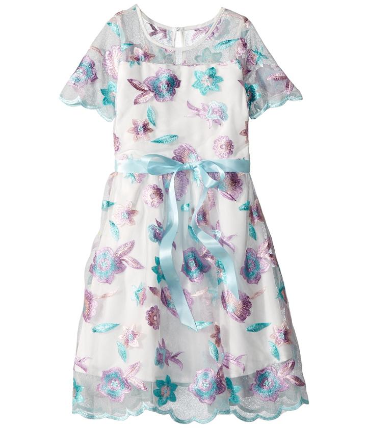 Us Angels Embrodiered Dress (big Kids) (multi) Girl's Dress