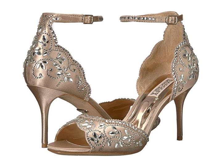 Badgley Mischka Veta (nude Satin) High Heels