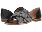 Jack Rogers Lindsey (black White/black) Women's Toe Open Shoes