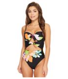 Trina Turk Bouquet Floral Bandeau One-piece (multi) Women's Swimsuits One Piece