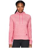 Adidas Sport-2-street Pullover Hoodie (sport 2 Street Real Magenta Melange/unity Pink) Women's Sweatshirt