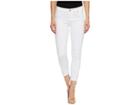 Hudson Jeans Colette Mid-rise Skinny With Raw Step Hem In White (white) Women's Jeans