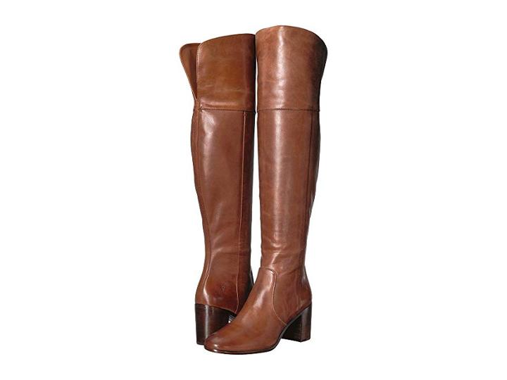 Frye Julia Over The Knee (cognac Polished Soft Grain) Women's  Boots