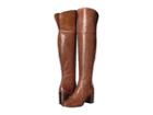 Frye Julia Over The Knee (cognac Polished Soft Grain) Women's  Boots
