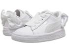 Puma Kids Basket Bow Ac Inf (toddler) (white) Girls Shoes
