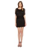 Sonia Rykiel Shinny Fringe Knit Dress (black) Women's Dress