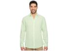 Polo Ralph Lauren Linen Spread Long Sleeve Sport Shirt (lime/white) Men's Clothing