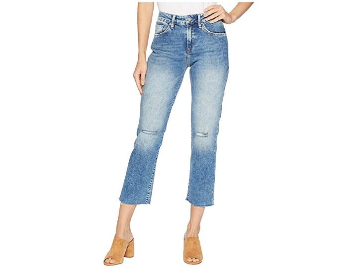 Mavi Jeans Niki Straight Crop In Light Ripped Vintage (light Ripped Vintage) Women's Jeans