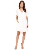 Heather Gauze Shirtdress (white) Women's Dress