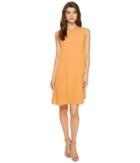 Kensie Dainty Crepe Sleeveless Dress Ks7k7994 (burnt Orange) Women's Dress