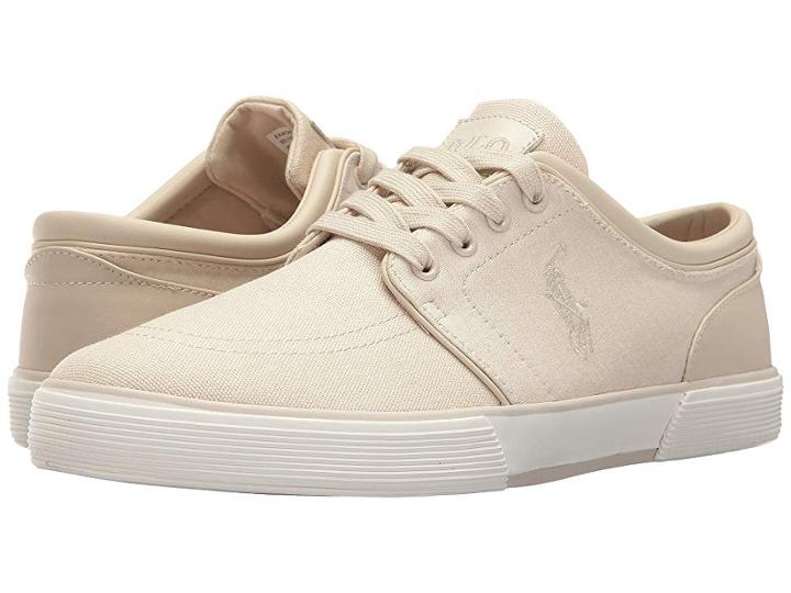 Polo Ralph Lauren Faxon Low (beige Canvas/jersey Heather) Men's Shoes