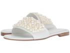 Kennel & Schmenger Elle Pearl Slide (white Calf/pearls) Women's Slide Shoes