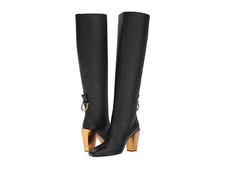 Salvatore Ferragamo Blavy 85 (nero Vitello Star Lux) Women's Boots