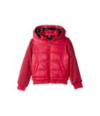 Urban Republic Kids Puffer Jacket With Melange Sleeves (little Kids/big Kids) (pink) Girl's Coat
