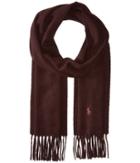 Polo Ralph Lauren Classic Cashmere Scarf (aged Wine Heather) Scarves