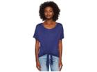 Three Dots Refined Jersey Tie Front Tee (sparkling Water) Women's T Shirt
