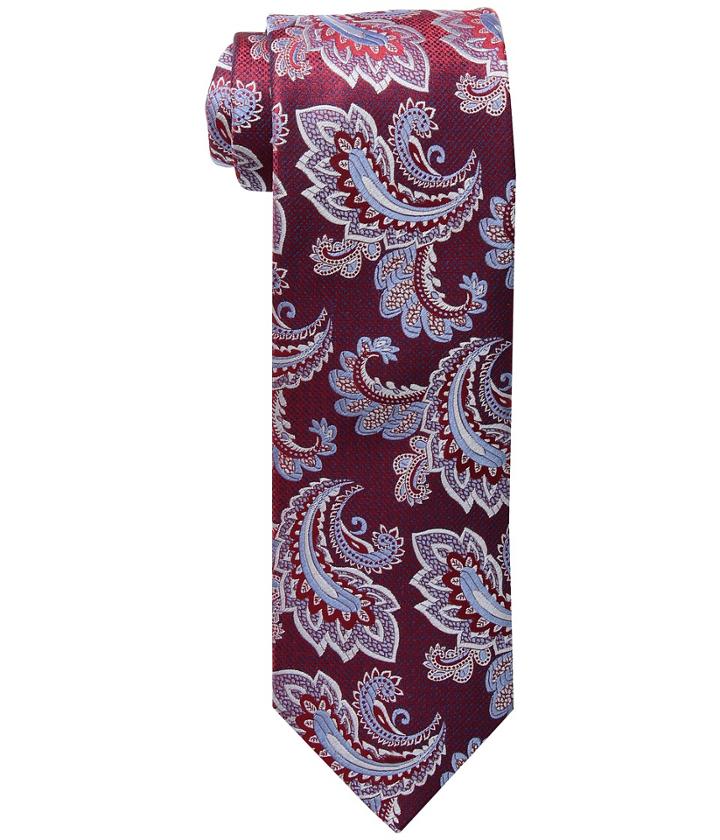Eton 8cm Paisley Tie (red/light Blue) Ties