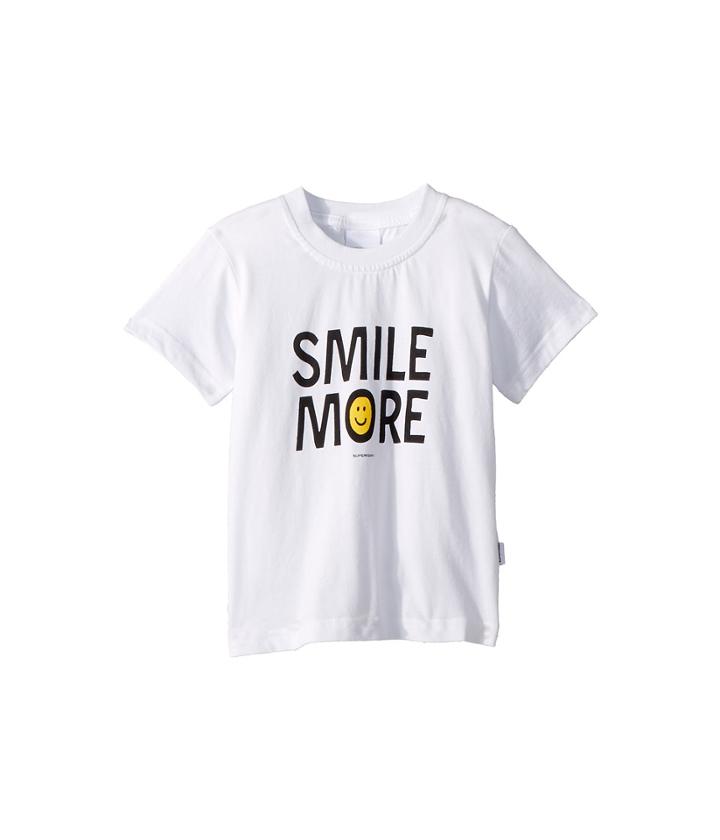 Superism Smile More Short Sleeve Tee (toddler/little Kids/big Kids) (white) Boy's T Shirt