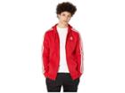 Adidas Originals 3-stripes Full Zip Hoodie (power Red) Men's Sweatshirt