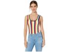 Juicy Couture Multicolor Stripe Microterry Bodysuit (multi Malibu Stripe) Women's Jumpsuit & Rompers One Piece